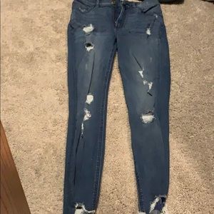 Express distressed high rise jegging
